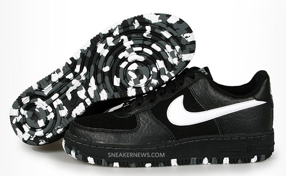 Nike Air Force 1 Low GS - Black Elephant - White - Camouflage