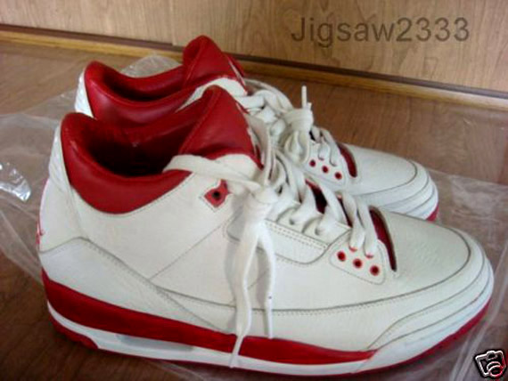 Air Jordan III (3) - White - Red - 2006 Unreleased Sample - SneakerNews.com