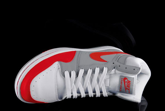 Nike Court Force High - White - Grey - Red - SneakerNews.com