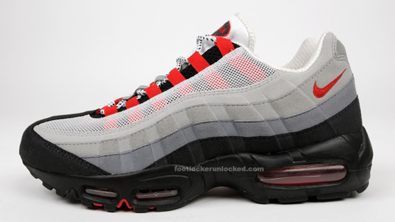nike 95 grey and red