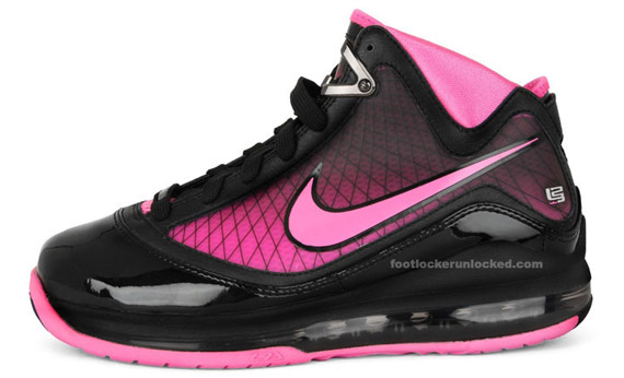 black and pink lebrons