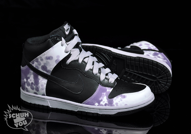Nike WMNS Dunk High - Black - White - Purple - SneakerNews.com