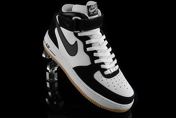 Nike Air Force 1 Mid Premium – White – Black – Gum