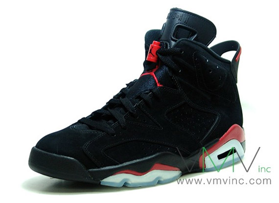 black and varsity red jordan 6