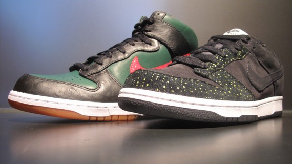 Nike Dunk High + Low - Gucci + Black - Yellow Speckles - Available