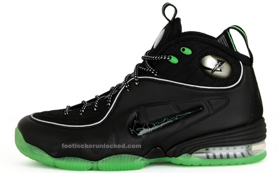 Nike Air Penny 1/2 (Half) Cent – Black - Green Spark - Metallic Silver ...