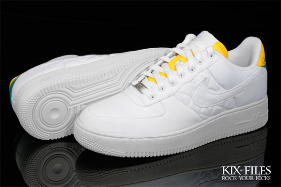 Nike Air Force 1 – White Quilted Canvas – Tennis Pack