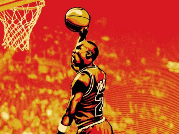 Shepard Fairey x Michael Jordan - Hall Of Fame Poster Series