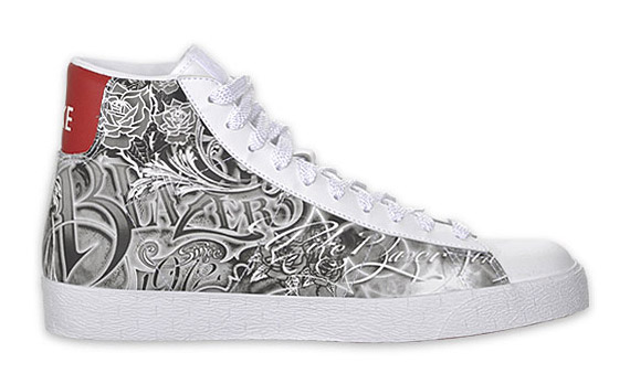 Nike Blazer High - White - Beet - Black - Tattoo