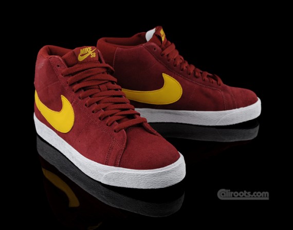 Nike SB Blazer Premium – Team Red – Yellow – Available