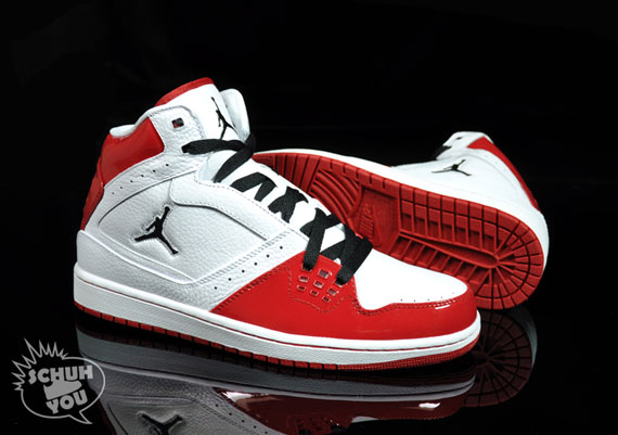 Air Jordan 1 Flight Mid - White - Red 