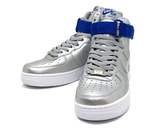 Nike WMNS Air Force 1 High – Metallic Silver – Hyper Blue