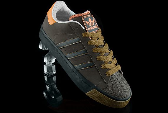 adidas Superstar Vulcanized Espresso Black Orange