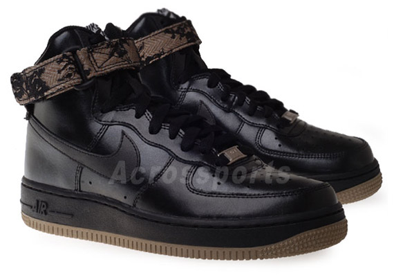 Womens Nike Air Force 1 High Premium Light Bone Black Gum Brown