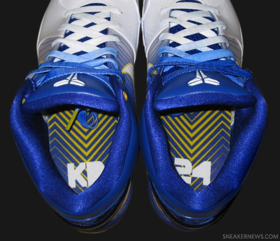 Lot Detail - Kobe Bryant 2008-2009 Game Worn Road Nike Zoom Kobe IV Shoes