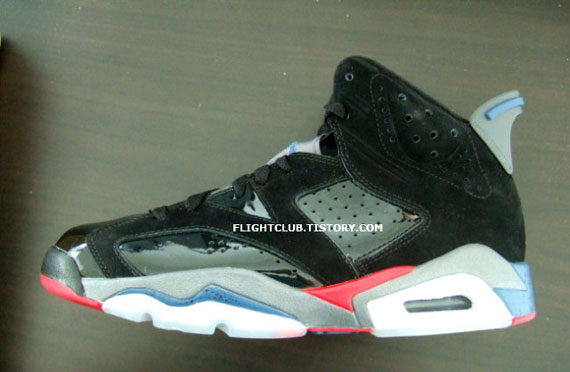 Air Jordan 6 Retro Pistons Black Red Blue Light Graphite shoes