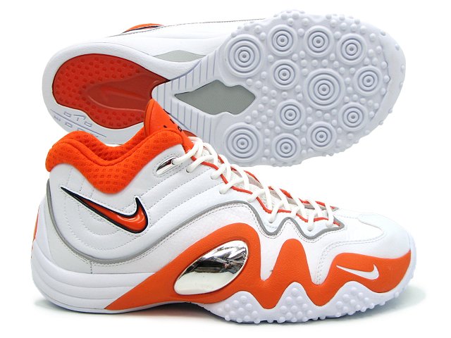 Nike Air Zoom Uptempo V Premium - White - Orange Blaze - Midnight 