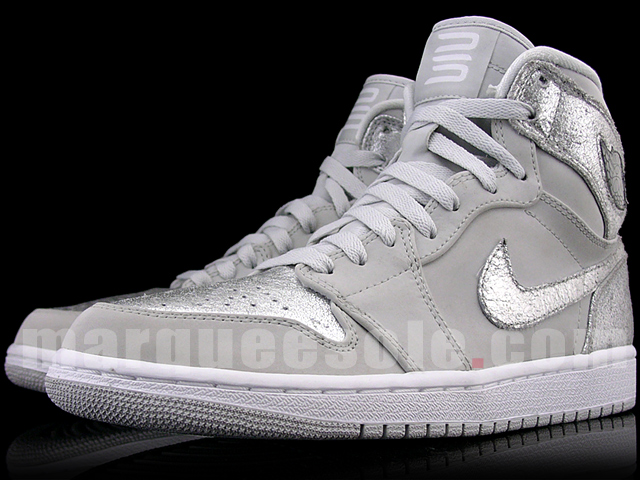 Air Jordan 1 Retro High - Grey - White - Metallic Silver - 25th Anniversary - New Images