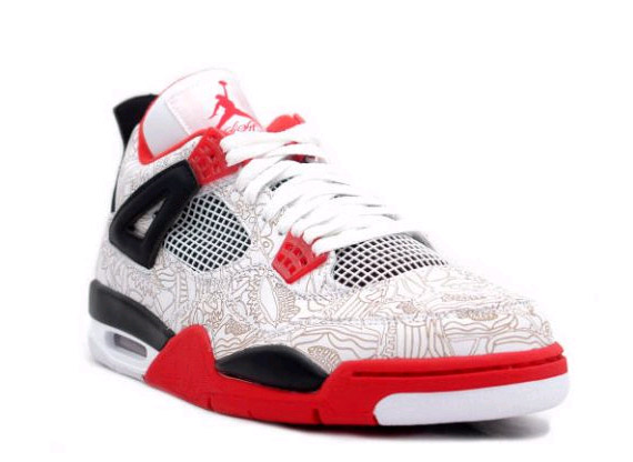 jordan 4 laser white and red