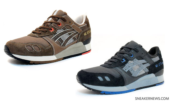 Asics Gel Lyte III – Grey-Blue + Brown-Red – Available
