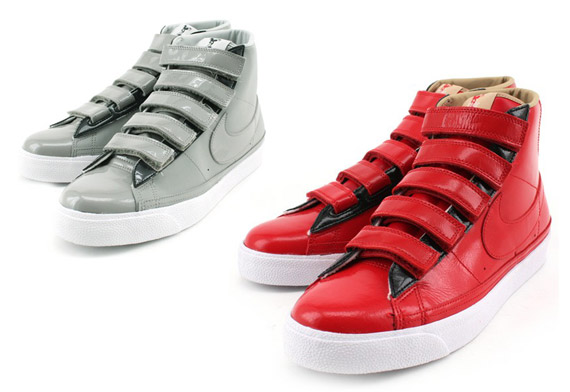 Nike Blazer AC High LE – Cool Grey + Red