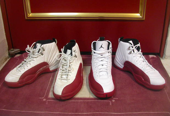 Air Jordan XII (12) - White - Varsity Red - 2009 Retro + 1996 OG