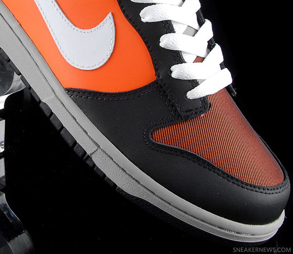 Nike Dunk Low “Mini Swoosh” (Black/Total Orange) - Style Code