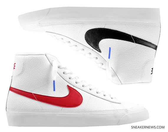 Nike Blazer Mid ND – White – Black + White – Red