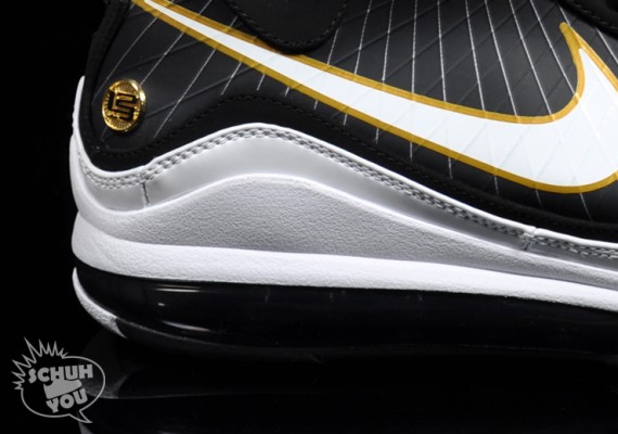 Nike Air Max LeBron VII (7) – Black – White – Metallic Gold – Available