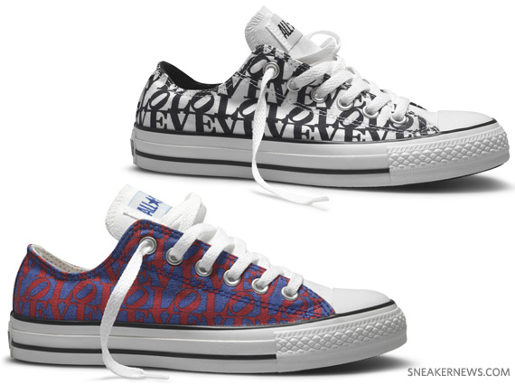 Converse All Star Robert Indiana - LOVE - White - Black + Blue - Red