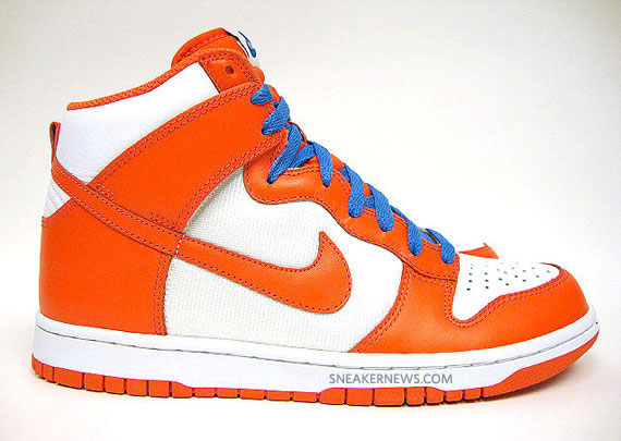 Nike Dunk High - White - Orange Blaze - Syracuse - Available on