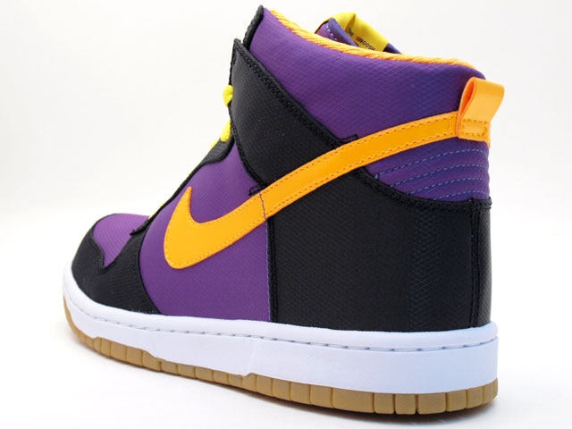 purple and gold nike dunks