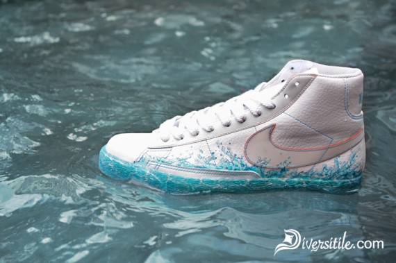 Nike Blazer High – Walking on Water 2.0 Customs by Diversitile