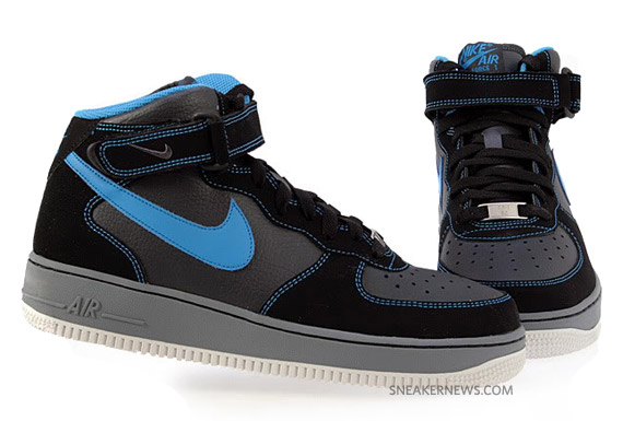 Nike Air Force 1 Mid GS - Anthracite - Italy Blue - Available ...