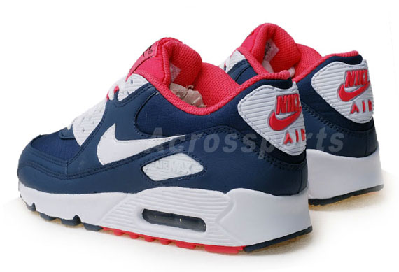 Nike WMNS Air Max 90 – Monsoon Blue – White – Astor Pink – Available