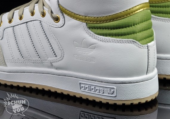 adidas Centennial Mid – White – Green – Gold