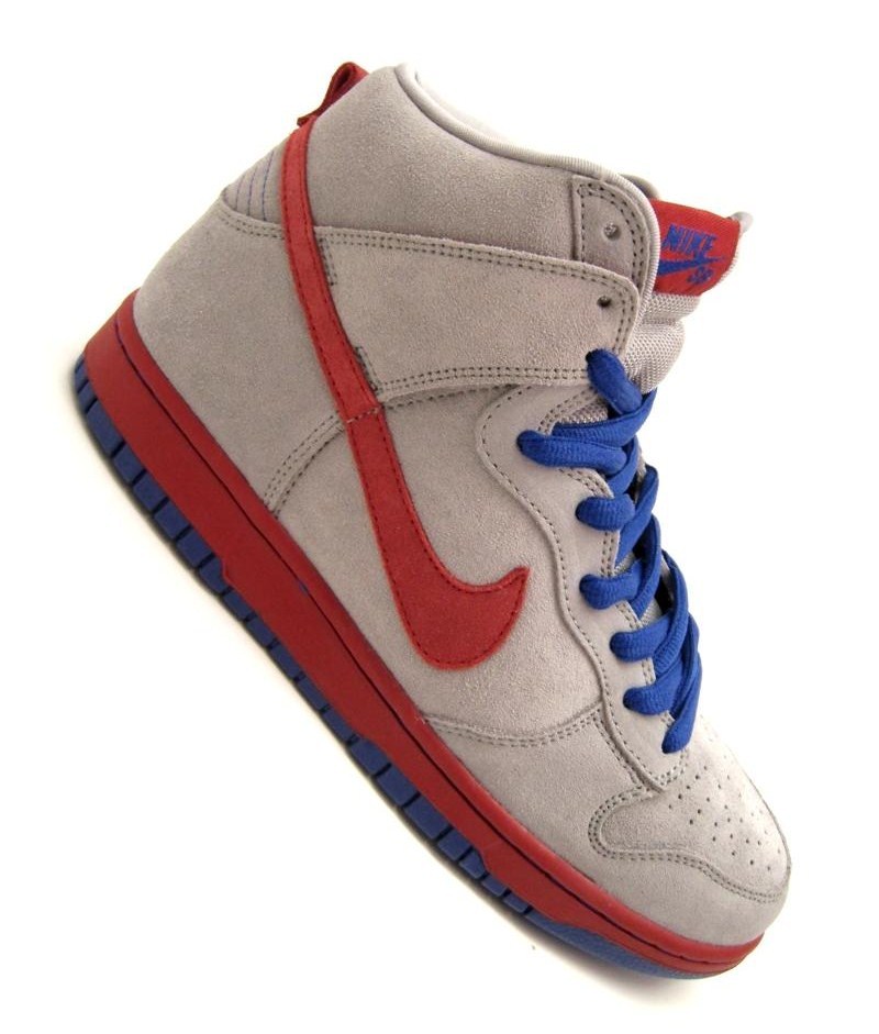 Nike SB Dunk Hi Pro Medium GreyVarsity Red-Old Royal