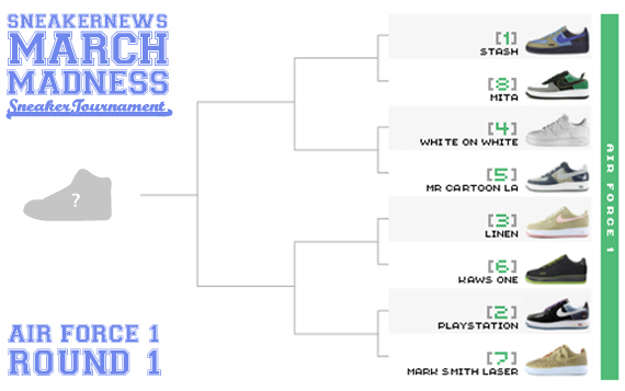 Sneaker News March Madness Sneaker Tournament – Round 1 Voting – Air Force 1 Bracket