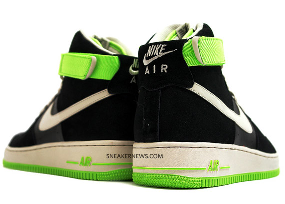 Nike WMNS Air Force 1 High - Black - Electric Green