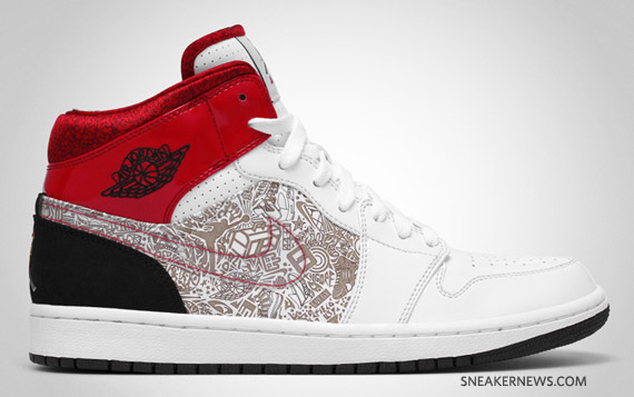 Air Jordan 1 Phat 20 White Black Varsity Red