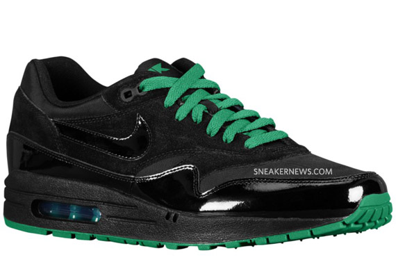 nike black Air Max 1 air attack black pine green 02