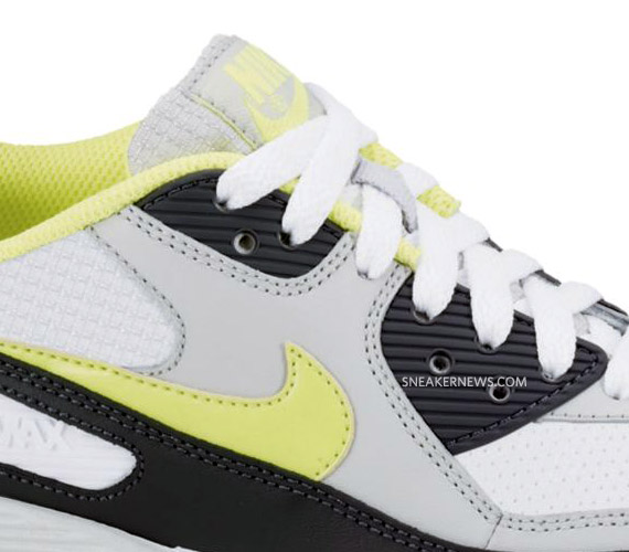 Nike Air Max 90 GS - White - Grey - Lime