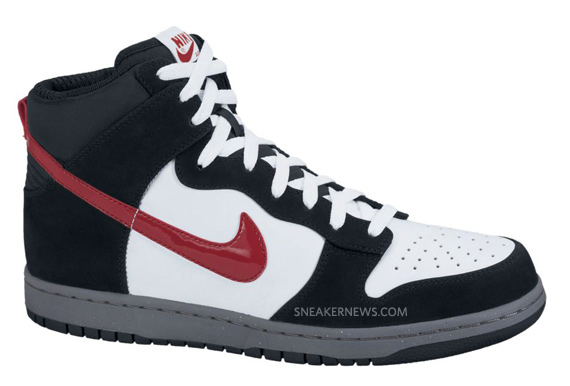 Nike Dunk High Premium Black White Red 1