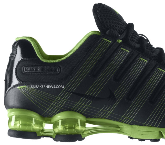 nike shox nz 2 air attack black green 02