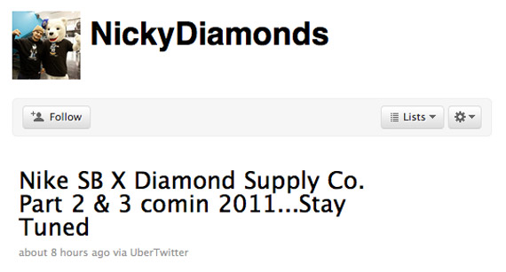 Diamond Supply Co. x Nike SB Part 2 + 3 - Twitter Teaser
