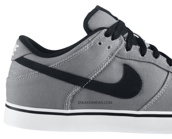 Nike 6.0 Dunk Low Se Canvas Medium Grey Black 3