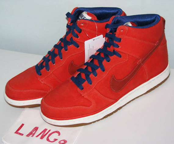 Nike Dunk High Red Canvas Sample 2