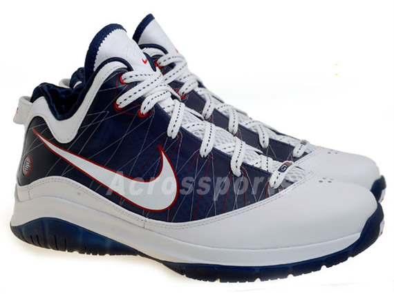 Nike Lebron Vii Ps White Midnight Navy Sport Red 2