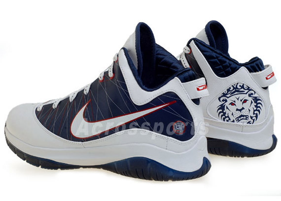 Nike LeBron VII (7) P.S. – White – Midnight Navy – Sport Red | Available on eBay