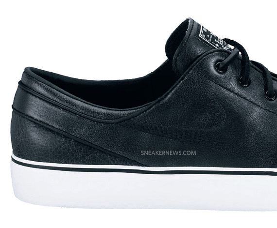 Nike janoski best sale black leather